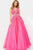 JVN by Jovani JVN68258 -  V-Neck Lace Applique Prom Dress Ball Gowns