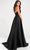 JVN by Jovani - Plunging V-Neck Prom Ballgown JVN48791SC - 1 pc Black in Size 20 Available Prom Dresses 20 / Black
