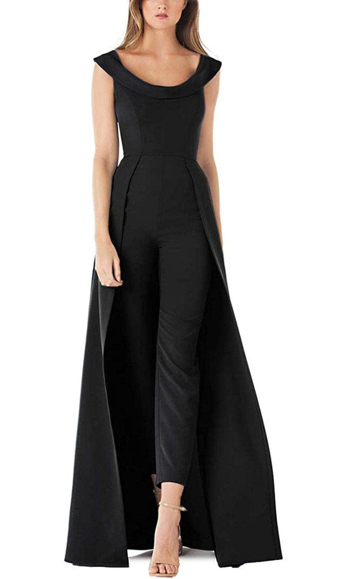 Kay Unger 5541306 - Sleeveless Scoop Neck With Walk Through Jumpsuit Special Occasion Dress 8 / Black