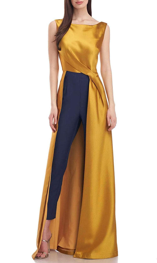 Kay Unger 5545199 - Bateau Neck Jumpsuit with Overskirt
