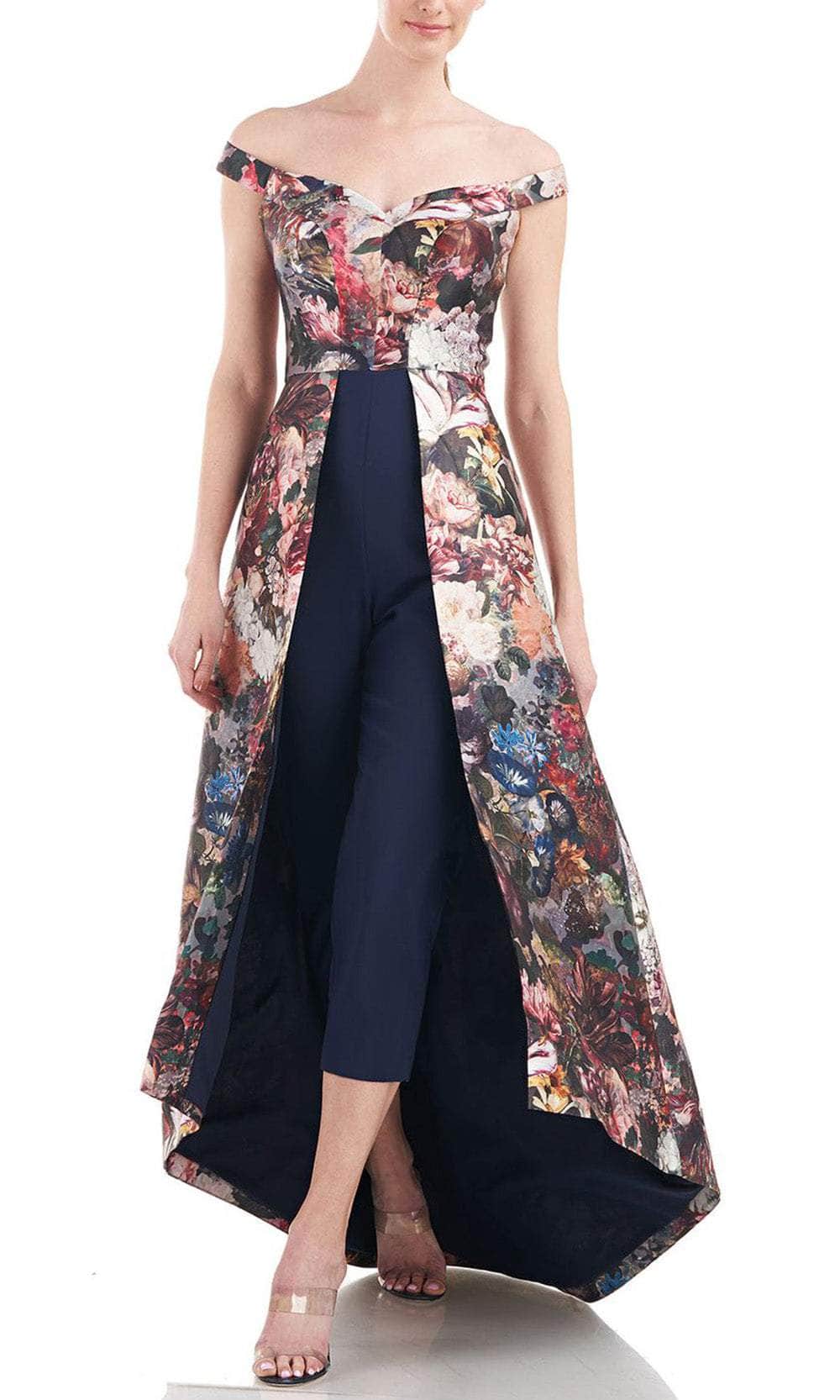 Kay Unger 5548140 - Floral Off-Shoulder Jumpsuit – Couture Candy