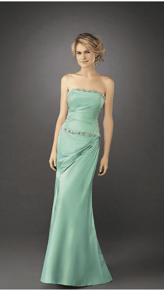 La Femme - 12525 Beaded Strapless Ruche-Textured Trumpet Gown