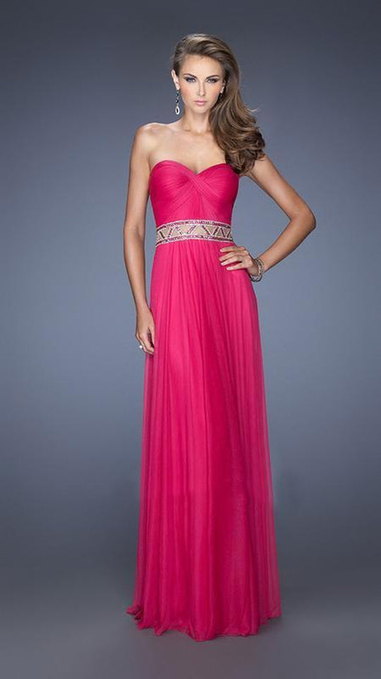La Femme - 20034 Geometric Cutout Evening Long Dress