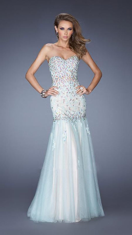 La Femme Gigi - 20220 Special Embellished Strapless Trumpet Dress