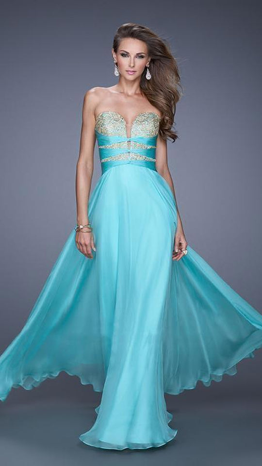 La Femme 20921 Embroidered Sweetheart Prom Dress