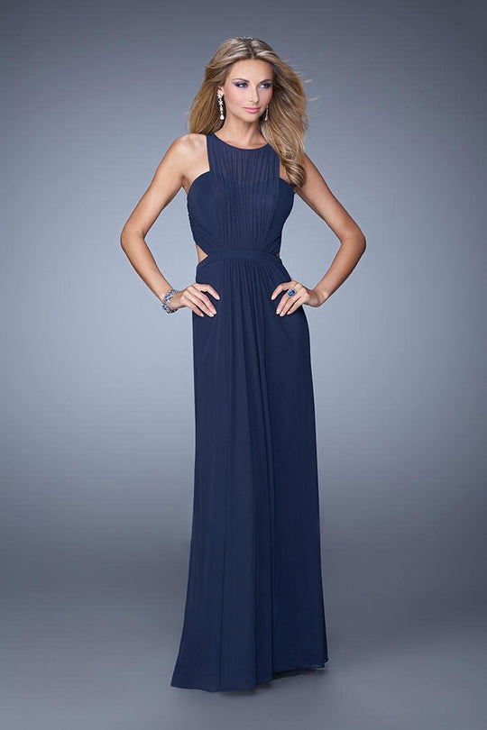 La Femme - 21187 Gathered Panel Cutout Gown