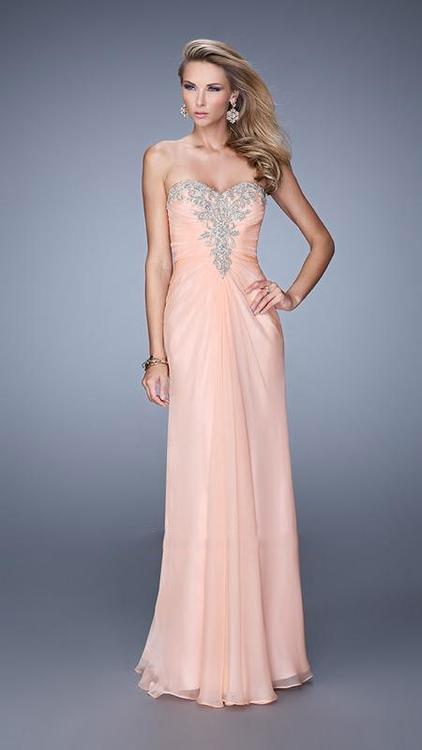 La Femme 21214- Embellished Chiffon Evening Gown
