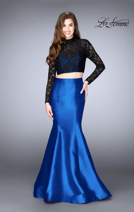La Femme 24302 Laced Top Mermaid Prom Dress