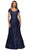 La Femme 27033SC - Floral Embroidered Evening Dress Mother of the Bride Dresses 8 / Platinum