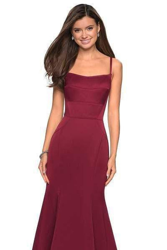 La Femme - 27524 Modified Scoop Jersey Trumpet Dress