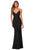La Femme 28984SC - Strappy Back Evening Dress Evening Dresses 00 / Black