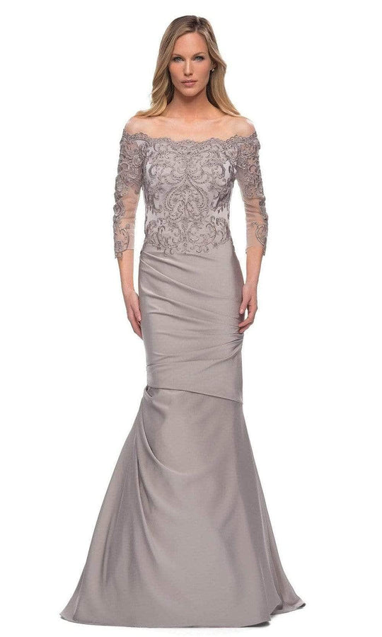 La Femme 29324 - Off Shoulder Trumpet Formal Dress