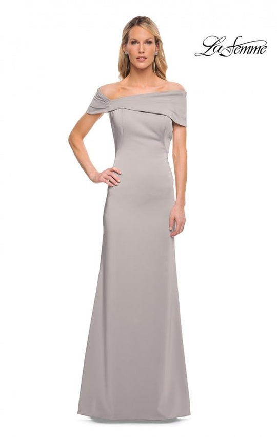 La Femme - 29537 Fitted Off Shoulder Evening Dress