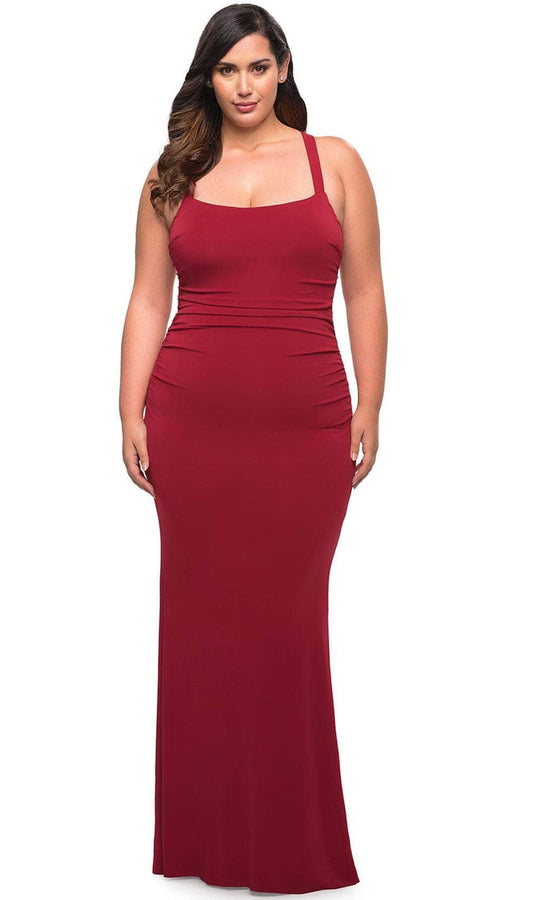 La Femme 29590 - Crisscrossed Back Prom Dress