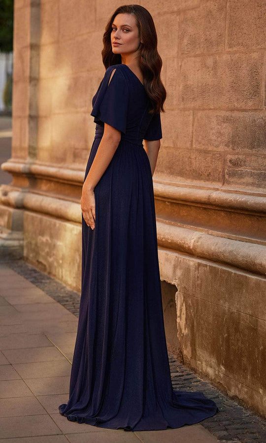 La Femme 30009 - Flutter Sleeve Evening Dress