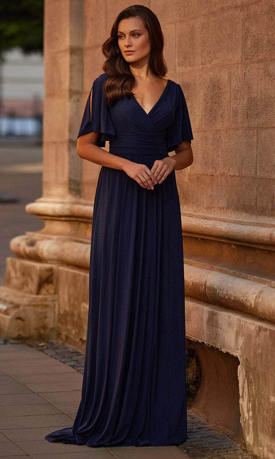 La Femme 30009 - Flutter Sleeve Evening Dress