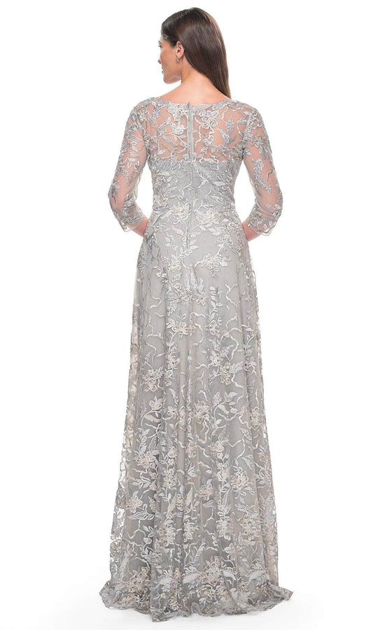 La Femme 30031 - V-Neck Illusion Formal Dress