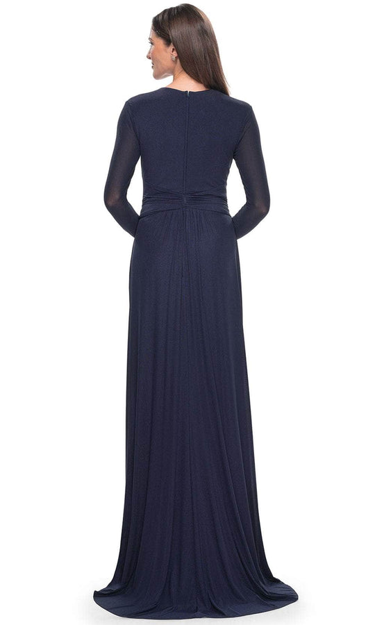 La Femme 30048 - Ruched Waist Jersey Evening Dress