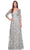 La Femme 30062 - Embroidered Quarter Sleeve Prom Gown Mother of the Bride Dresses