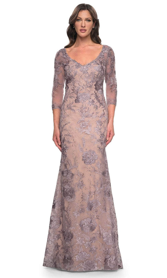 La Femme 30130 - V-Neck Sheath Formal Dress