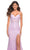 La Femme - 30171SC - Embroidered Sleeveless Prom Gown Prom Dresses 00 / Lavender