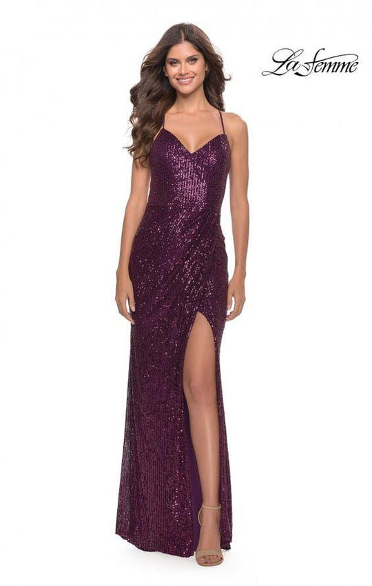 La Femme - 30290 Sparkling Sequin Sheath Dress