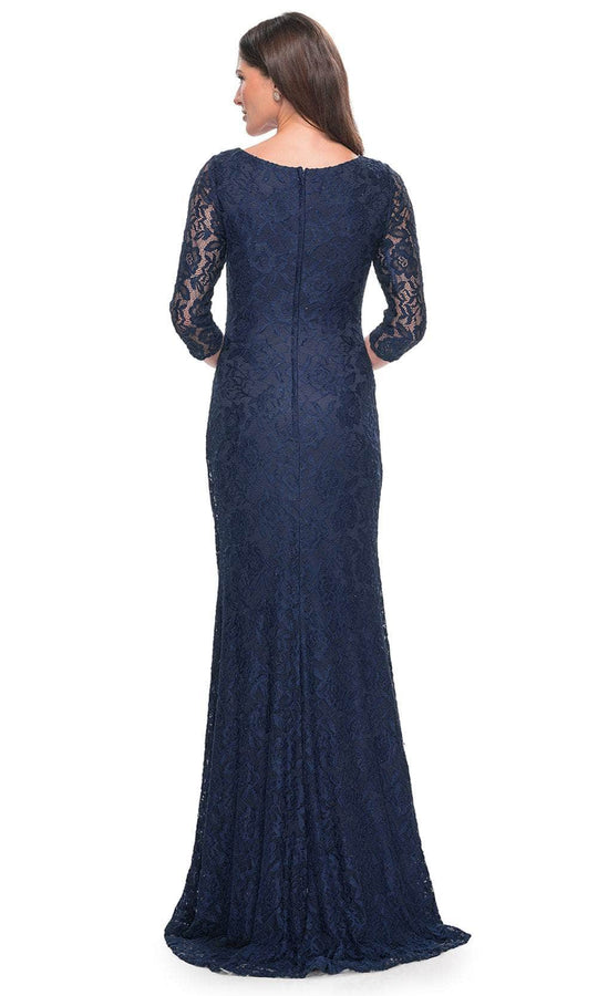 La Femme 30379 - V-Neck Lace Formal Dress
