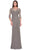 La Femme 30385 - Illusion Bateau Evening Dress Mother of the Bride Dresses 4 / Platinum