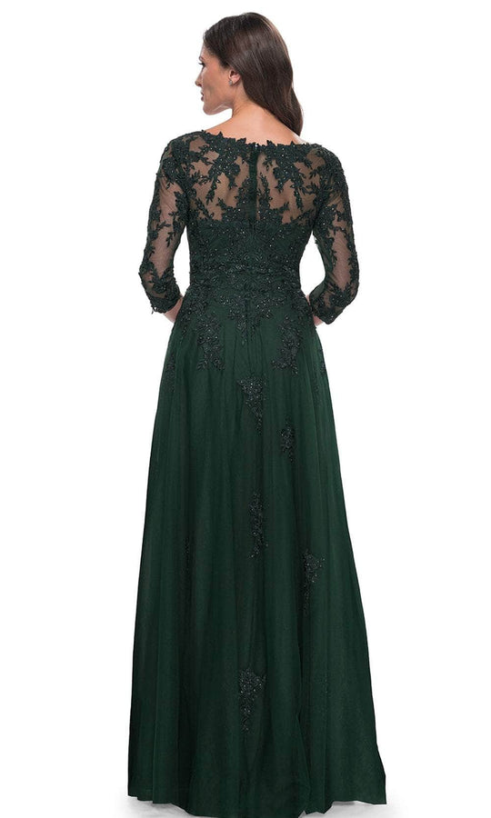 La Femme 30398 - Lace Ornate A-Line Evening Dress
