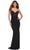La Femme 30402SC - Sheer Midriff Evening Gown Evening Dresses 10 / Black