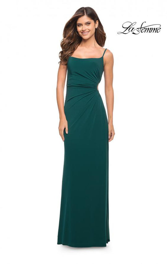 La Femme - 30439 Ruched Cutout Gown