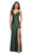 La Femme 30522SC - Ruched Detail Sleeveless Prom Dress Prom Dresses 4 / Dark Emerald