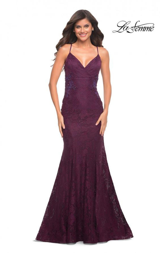 La Femme - 30537 Sleeveless Lace Mermaid Gown