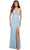 La Femme 30604SC - V-Neck Bandeau Back Prom Gown Prom Dresses 00 / Cloud Blue