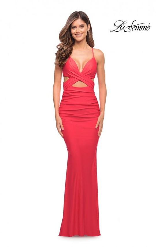 La Femme 30640 - Cutout Accent Sheath Gown