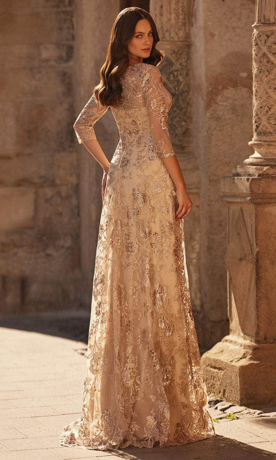 La Femme 30803 Three-Quarter Sleeve Evening Dress