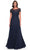 La Femme 30852 - Illusion Rhinestone Formal Dress Evening Dresses 4 / Navy