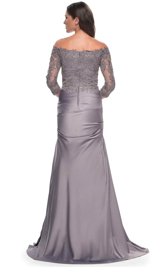 La Femme 30853 - Trumpet Satin Evening Dress
