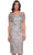 La Femme 30854 - Short Sleeve Embroidered Knee-Length Dress Mother of the Bride Dresses