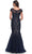 La Femme 30876 - Cap Sleeve Embroidered Prom Gown Prom Dresses