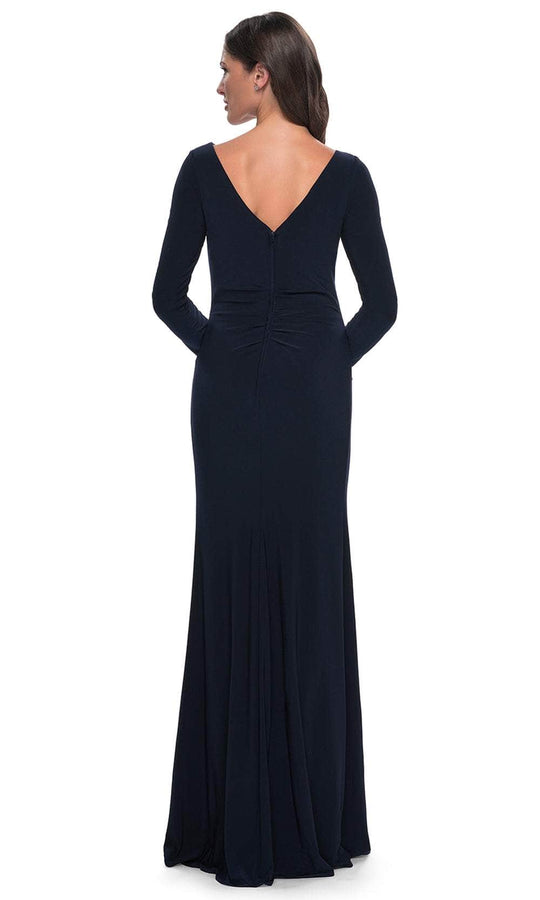 La Femme 30881 - Ruffle Detail Sheath Evening Dress