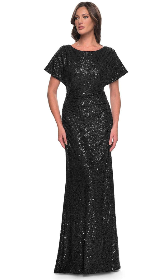 La Femme 30885 - Dolman Sleeve Sequin Evening Dress