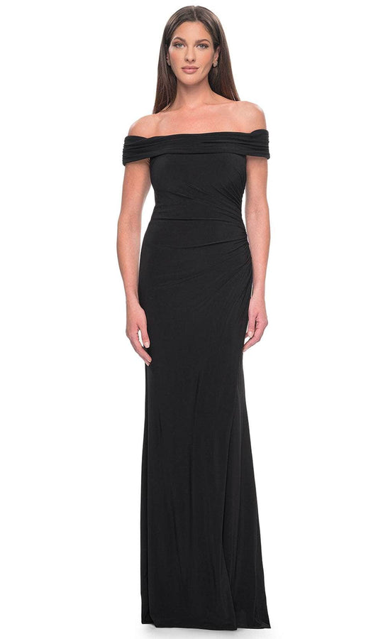La Femme 31086 - Off-Shoulder Sheath Evening Dress
