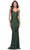 La Femme 31122 - Ruched Sleeveless Evening Dress Evening Dresses 00 / Emerald