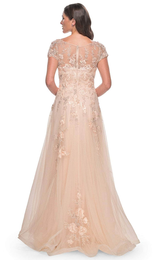 La Femme 31198 - Short Sleeve A-line Prom Gown