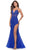 La Femme 31256SC - Crisscross Back Beaded Evening Dress Pageant Dresses 4 / Dark Emerald