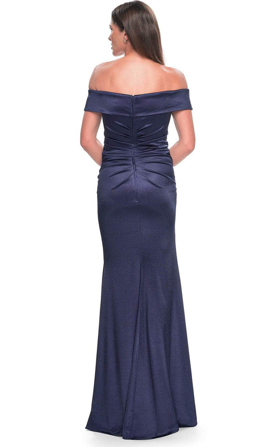 La Femme 31621 - Off Shoulder Satin Evening Dress