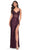 La Femme 31657 - Sequin Ornate V-Neck Prom Gown Evening Dresses 00 / Dark Berry