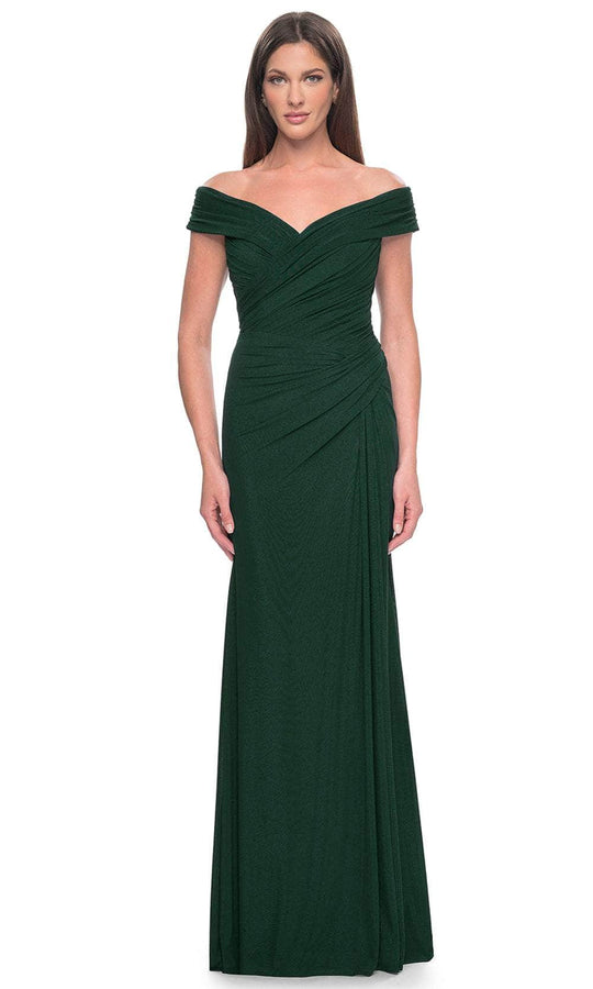 La Femme 31677 - Off Shoulder Jersey Evening Dress