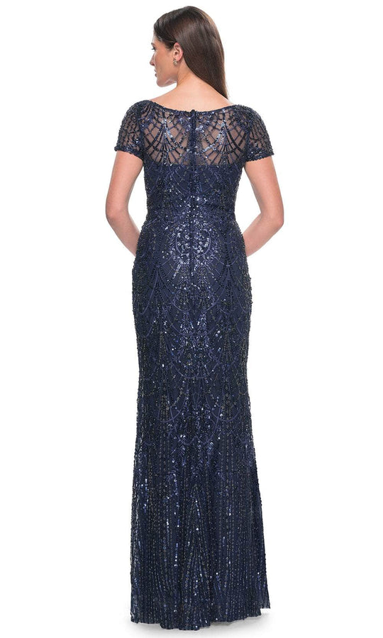 La Femme 31709 - Bateau Neck Beaded Evening Dress